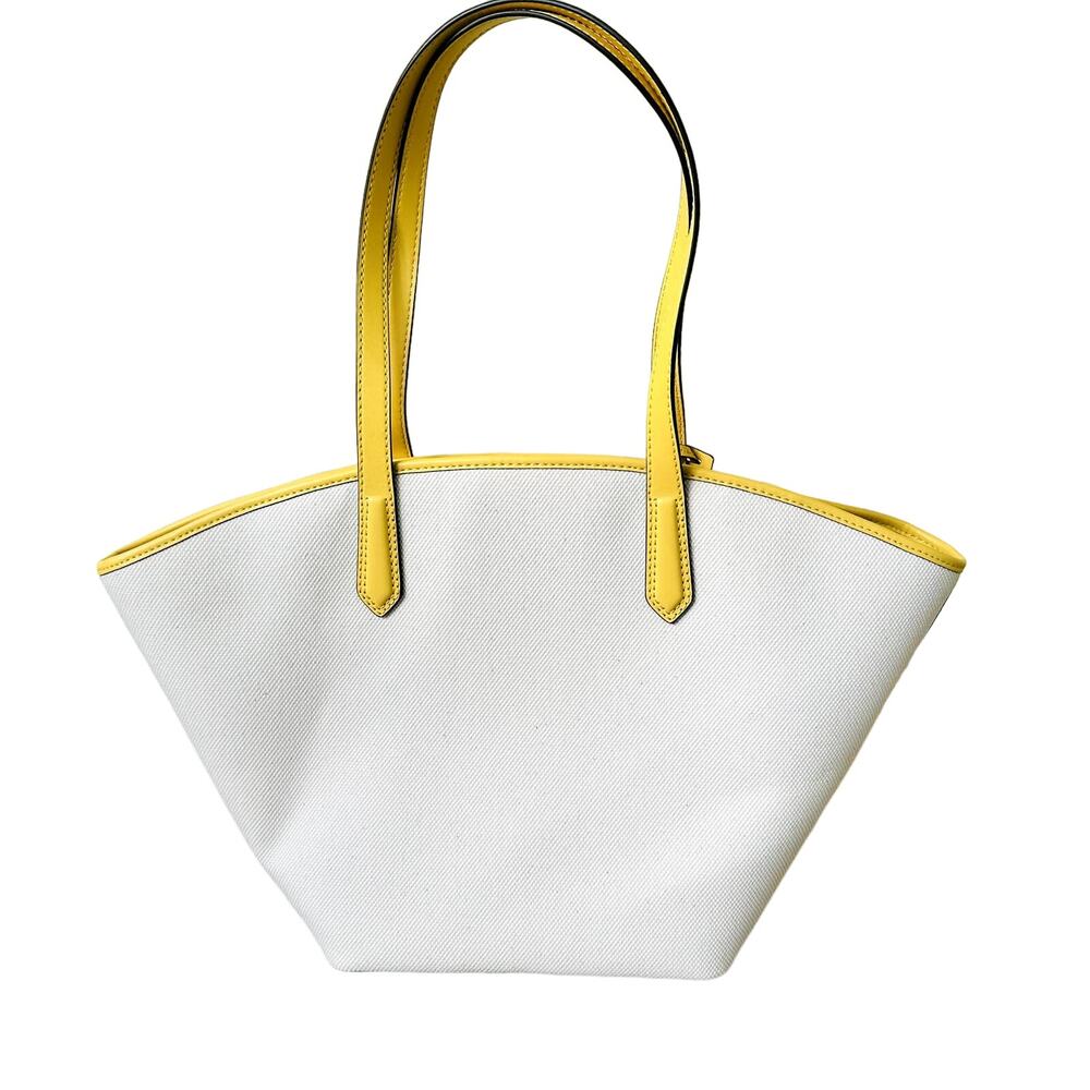 Michael Kors Kimber Tote Shopper Bag Daffodil Yellow Canvas NEW $558 - Picture 3 of 8